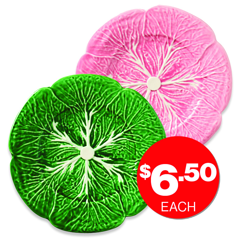 Cabbage Plate 21cm Assorted  $6.50