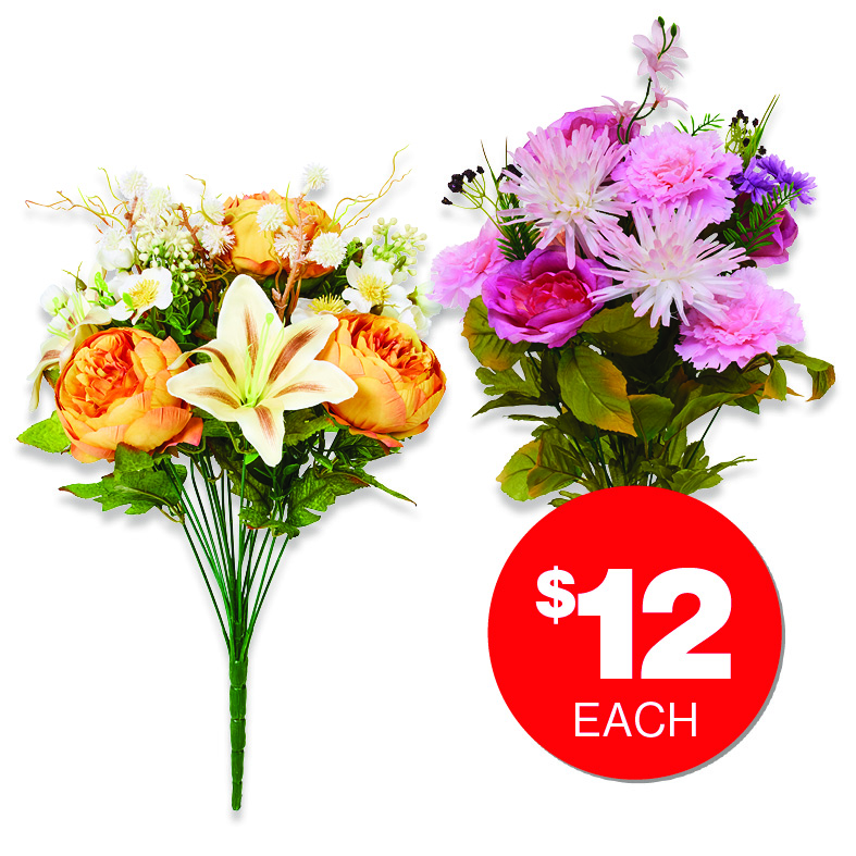 Lots of Love & Lilies Bunch Faux Floral Mixed Bunch $12ea