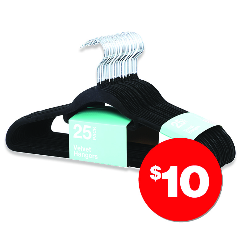 Velvet Hangers 25pk  $10