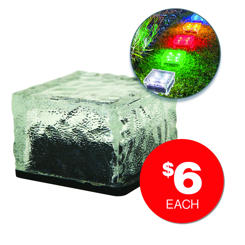 Ice Brick Solar Light  $6ea