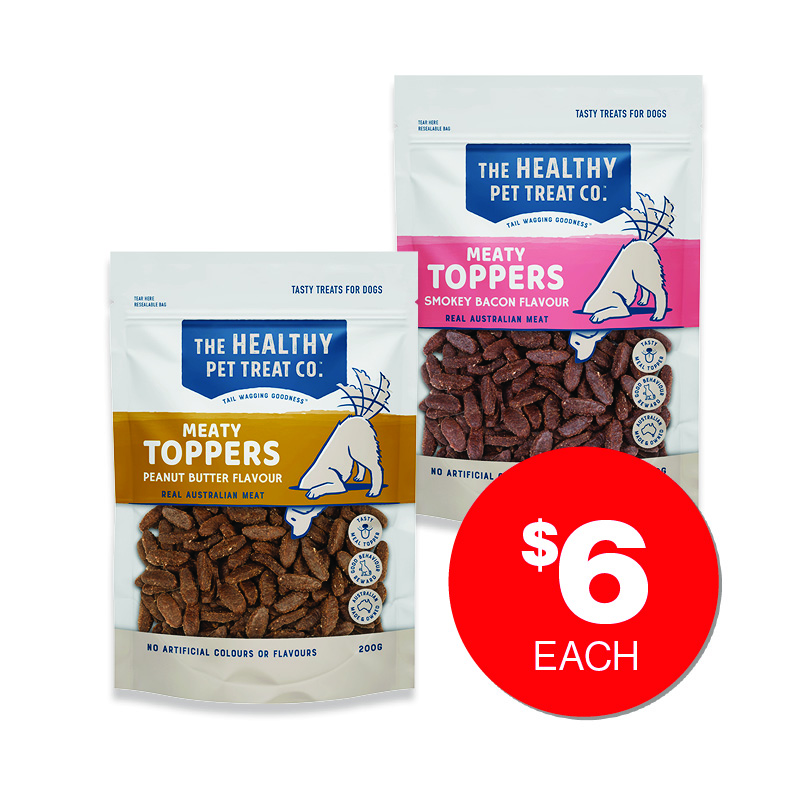 Healthy Pet Treat Co  Topper Assorted 200g  $6ea