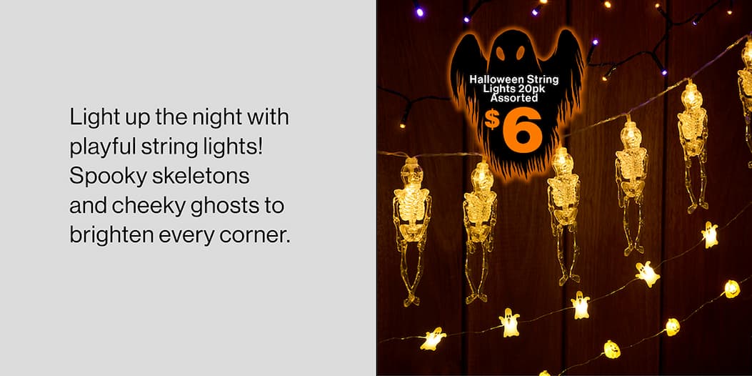 Light up the night with playful string lights!