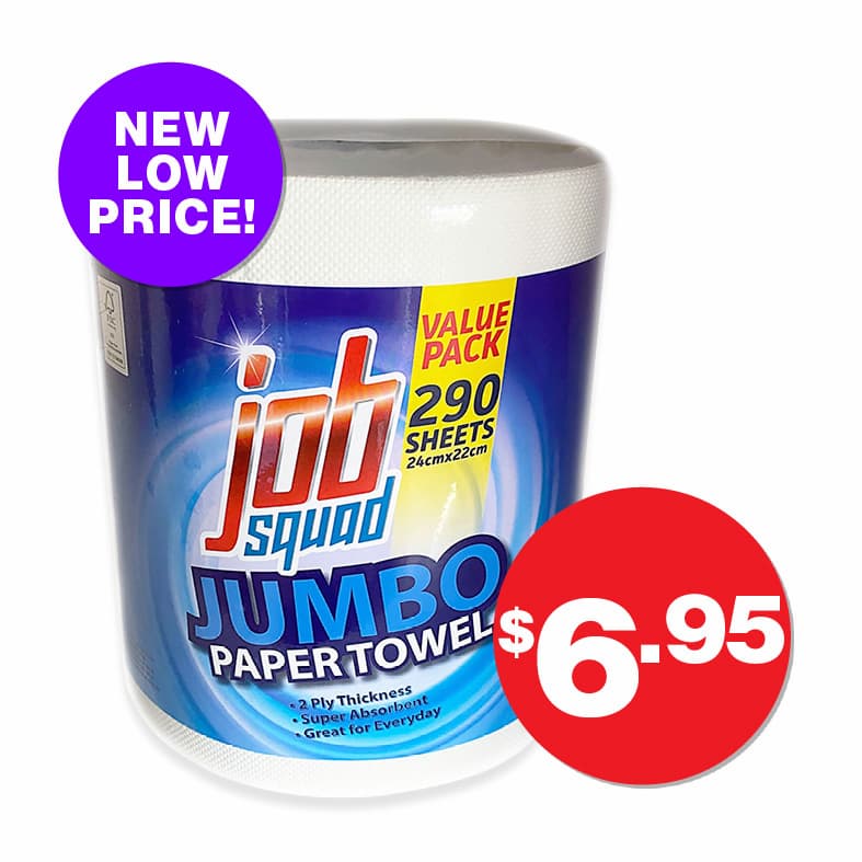 Job Squad  Jumbo Paper Towel 290 Sheets  $6.95