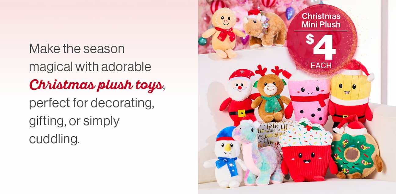 Christmas Mini Plush $4ea