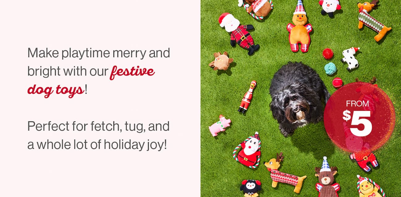 Make playtime merry and bright with our festive dog toys! Perfect for fetch, tug, and a whole lot of holiday joy!