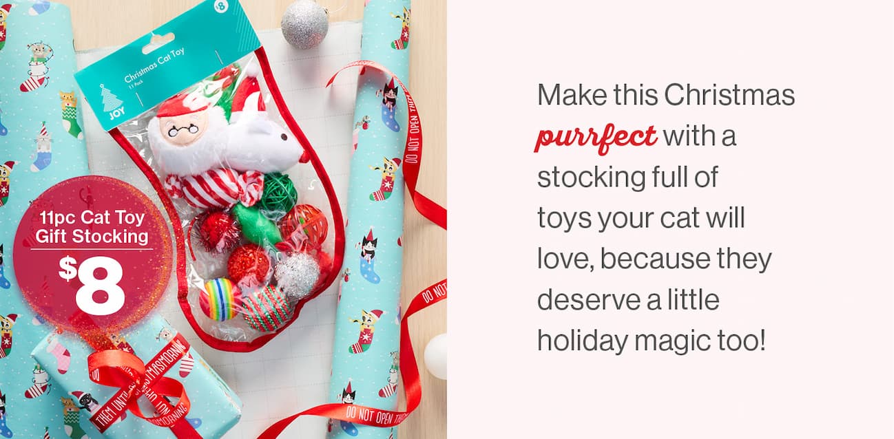 Make this Christmas purrfect with a stocking full of toys your cat will love, because they deserve a little holiday magic too!
