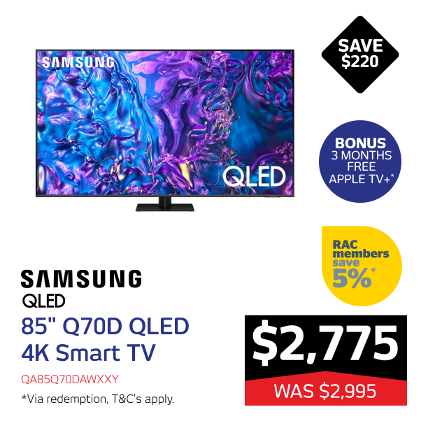 Samsung 85" Q70D QLED 4K Smart TV | On Sale Now