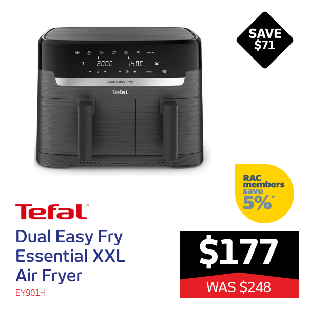 Tefal Dual Easy Fry Essential XXL Air Fryer | On Sale Now