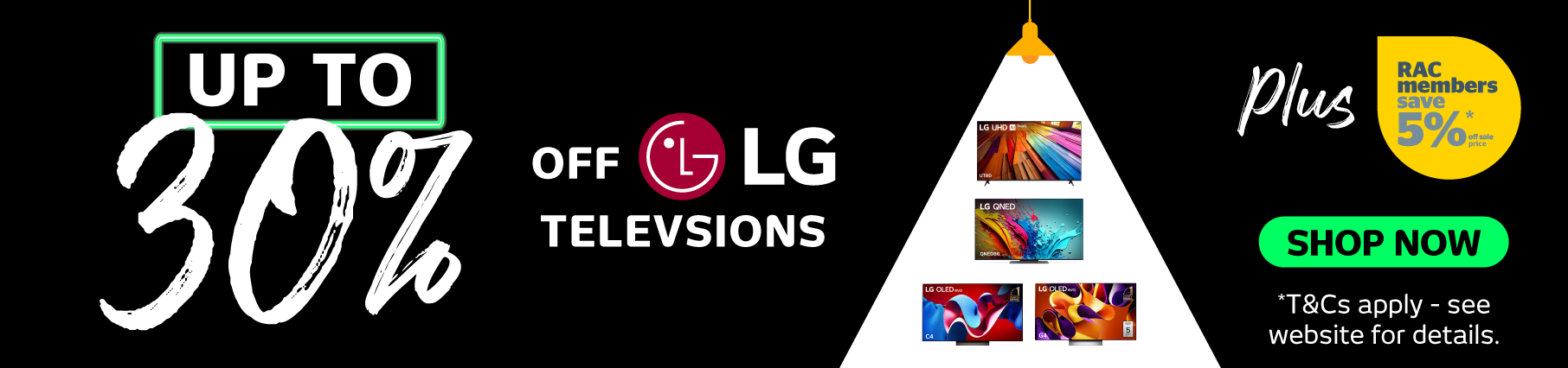 Up to 30% off LG TVs at Retravision