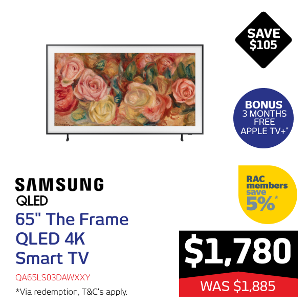 Samsung QLED 65" The Frame 4K Smart TV | On Sale Now