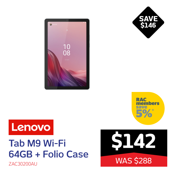 Lenovo Tab M9 Wi-Fi 64GB + Folio Case