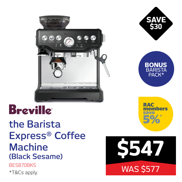 Breville the Barista Express® Coffee Machine (Black Sesame)