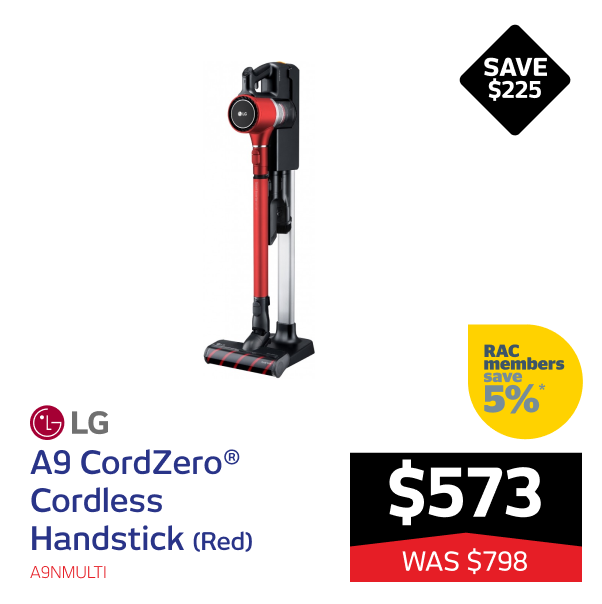 LG A9 CordZero® Cordless Handstick (Red)