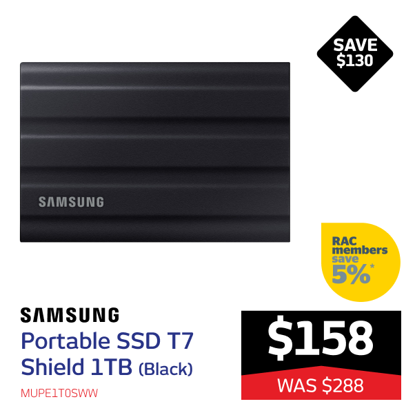 Samsung Portable SSD T7 Shield 1TB Black