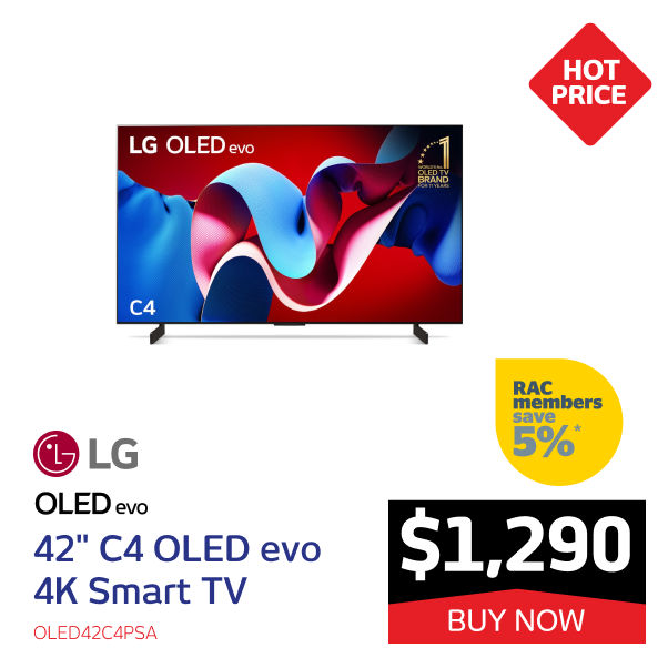 LG 42" C4 OLED evo 4K Smart TV 2024