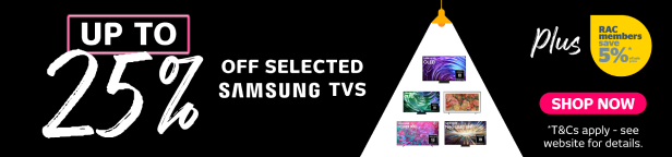 Up To 25% Off Selected Samsung TVs