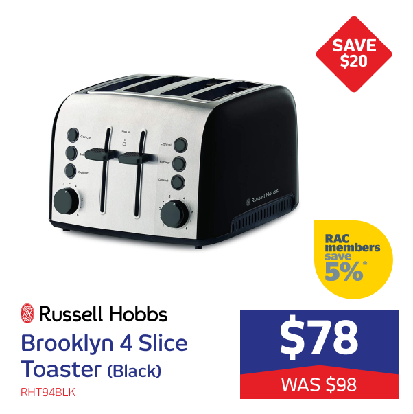 Brooklyn 4 Slice Toaster (Black)