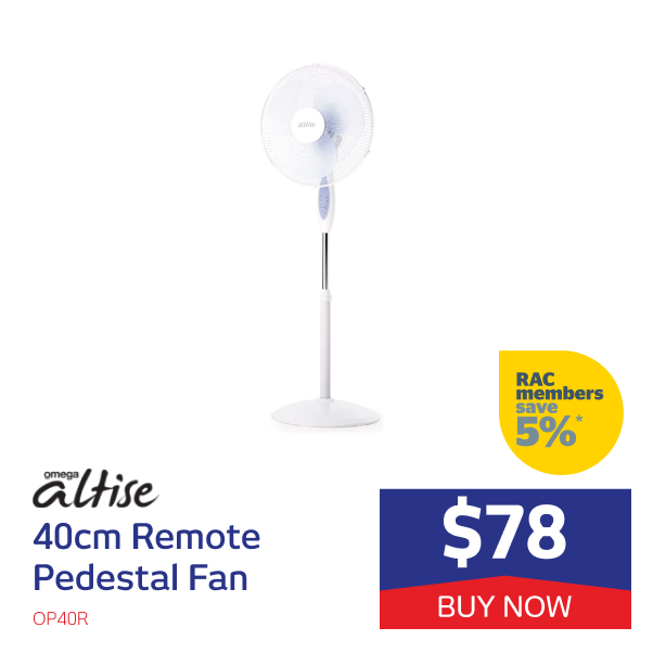 40cm Remote Pedestal Fan