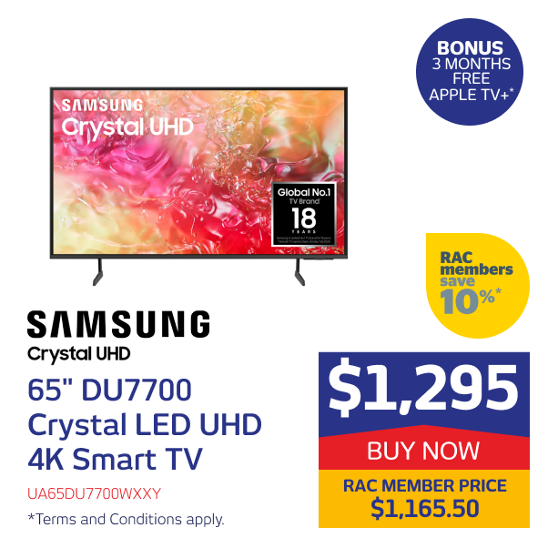 Samsung 65" DU7700 Crystal LED UHD 4K Smart TV