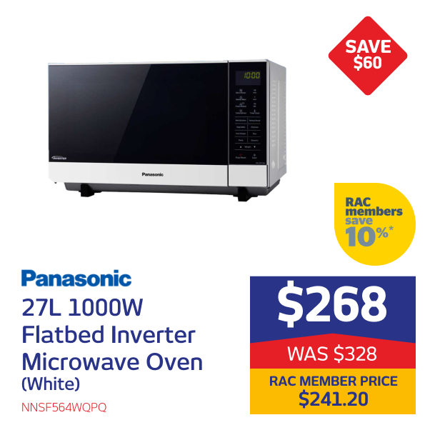 Panasonic 27L 1000W Flatbed Inverter Microwave