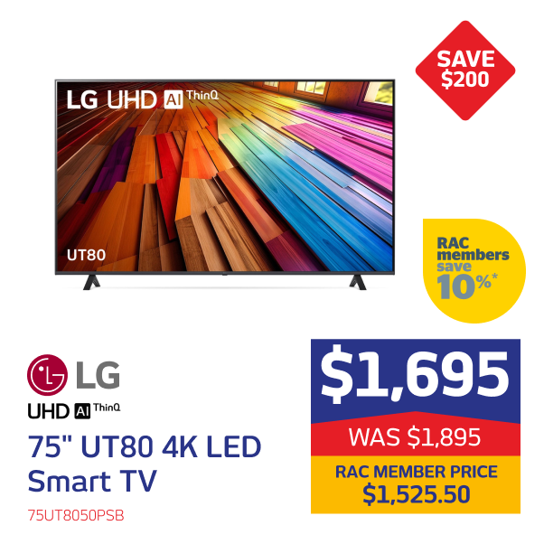 LG 75" UT80 4K LED Smart TV