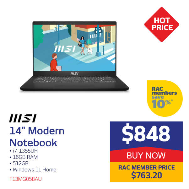 MSI 14" Modern Notebook