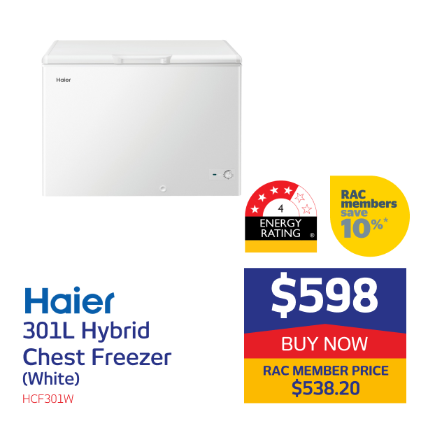 Haier 301L Hybrid Chest Freezer