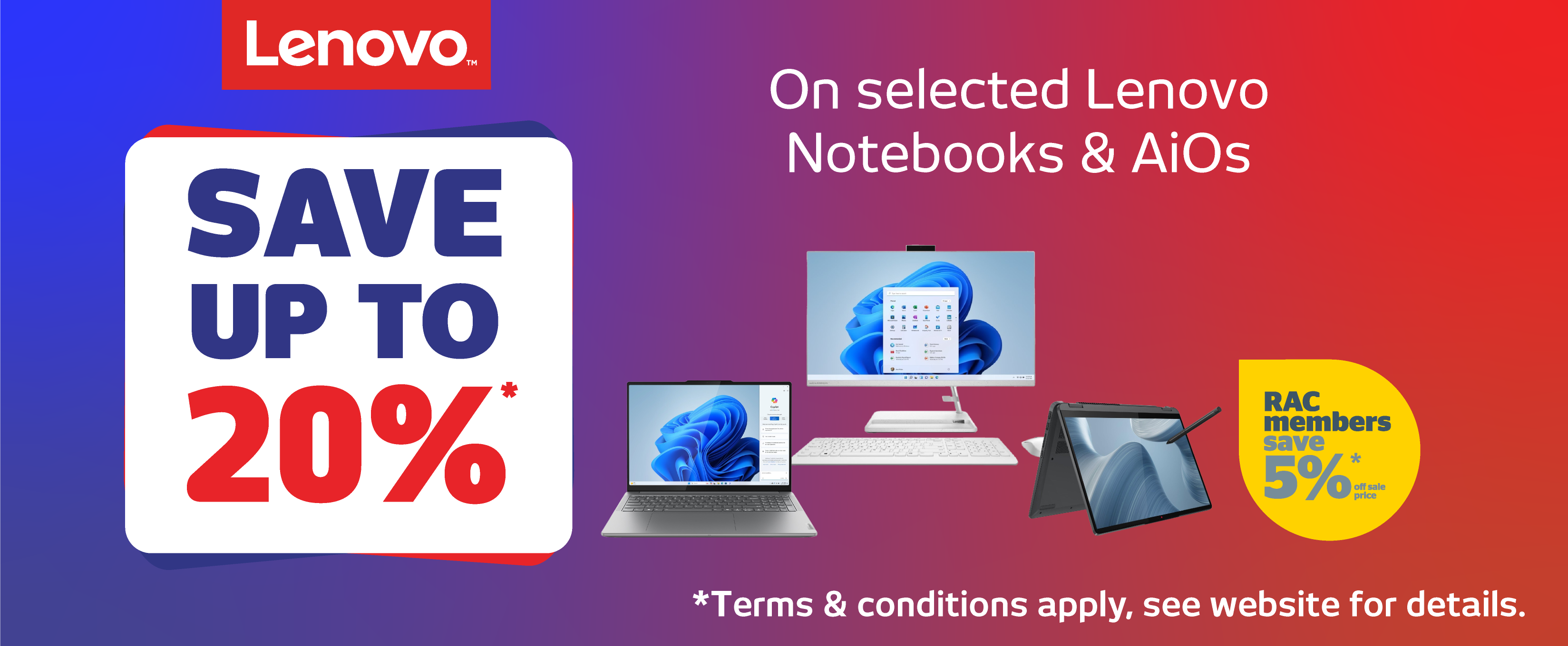 Save Up To 20% On Selected Lenovo Products