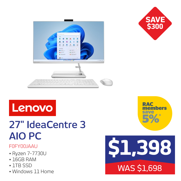 Lenovo 27" IdeaCentre 3 AIO PC