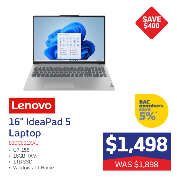 Lenovo 16" IdeaPad 5 Laptop