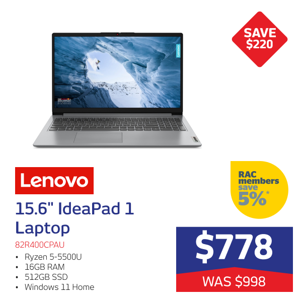 Lenovo 15.6" IdeaPad 1 Laptop