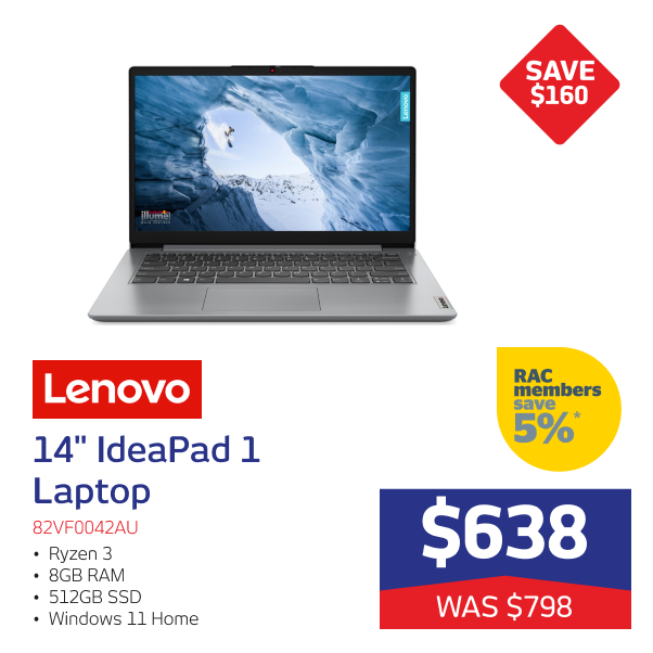 Lenovo 14" IdeaPad 1 Laptop