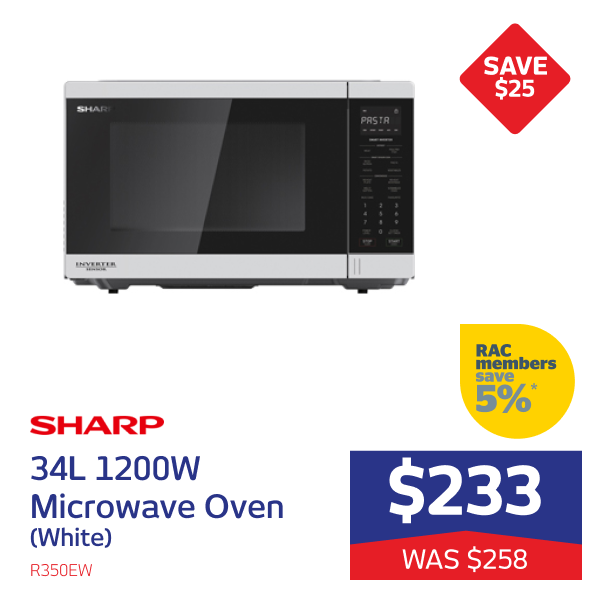 Sharp 34L 1200W Microwave Oven