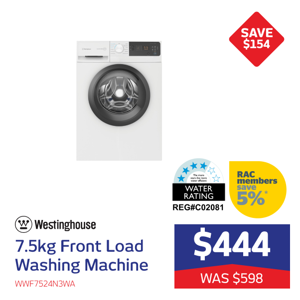 Westinghouse 7.5kg Front Load Washer