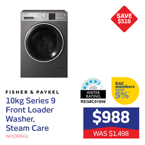 Fisher & Paykel 10kg Series 9 Front Load Washer