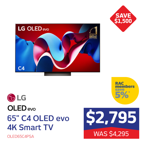 LG 65" C4 OLED evo 4K Smart TV