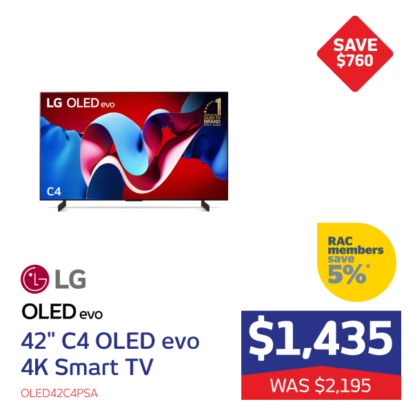 LG 42" C4 OLED evo 4K Smart TV