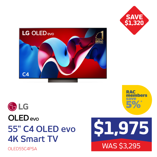 LG 55" C4 OLED evo 4K Smart TV