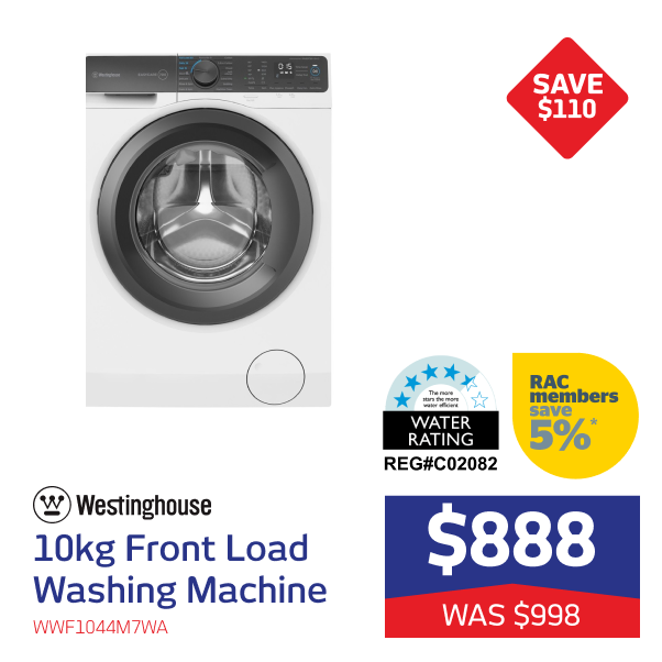 Westinghouse 10kg Front Load Washing Machine