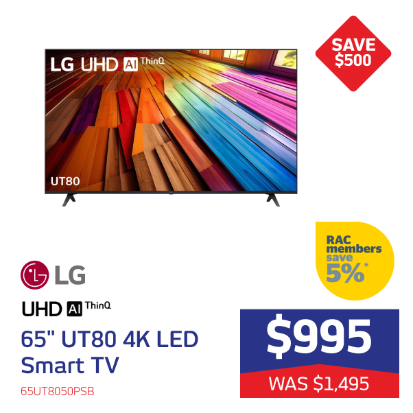 LG 65" UT80 4K LED Smart TV