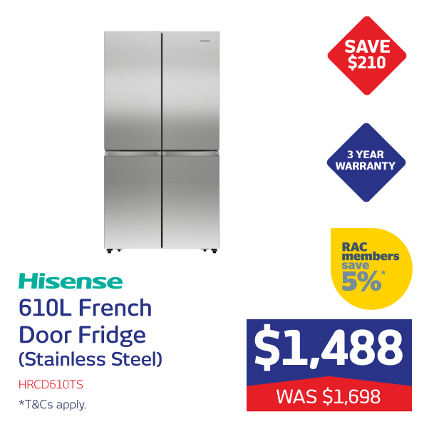 Hisense 610L French Door Fridge