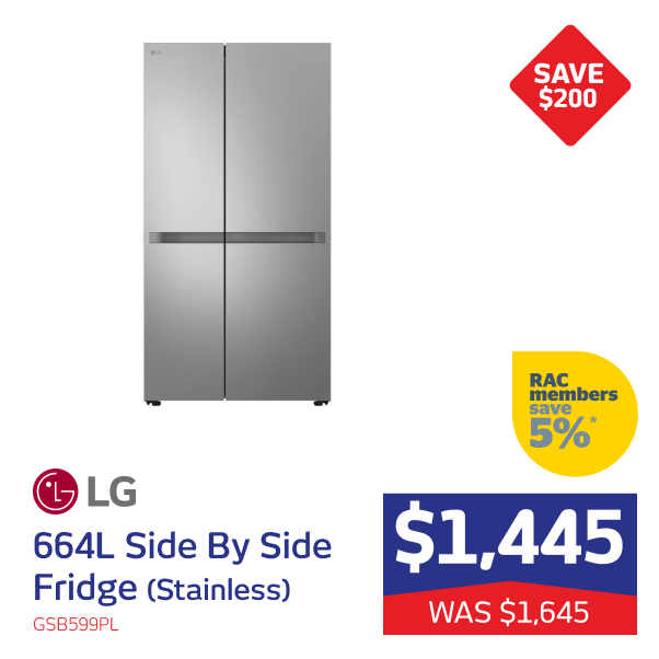 LG 664L Side By Side Fridge