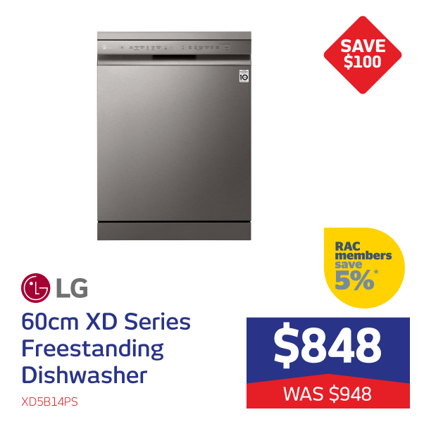 LG 60cm XD Series Freestanding Dishwasher