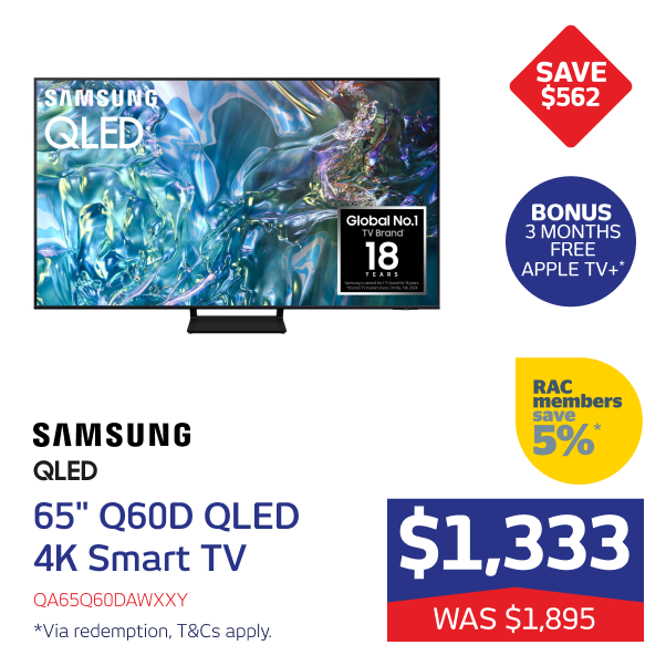 Samsung 65" Q60D QLED 4K Smart TV