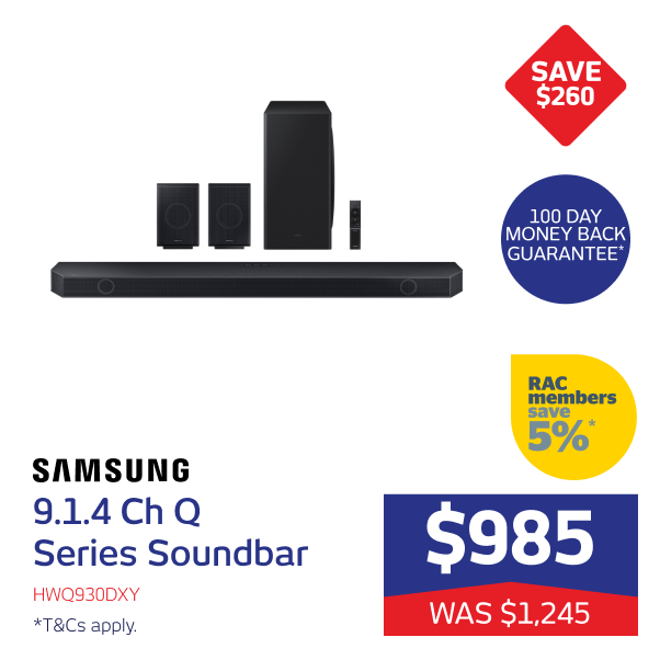 Samsung 9.1.4 Ch Q Series Soundbar with Wireless Subwoofer and Rear Speakers