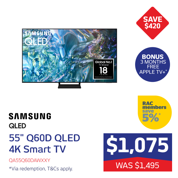 Samsung 55" Q60D QLED 4K Smart TV