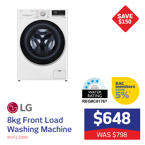 LG 8kg Front Load Washer