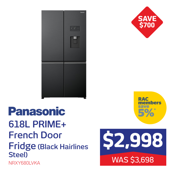 Panasonic 618L PRIME+ French Door Fridge