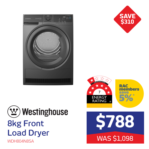 Westinghouse 8kg Front Load Dryer