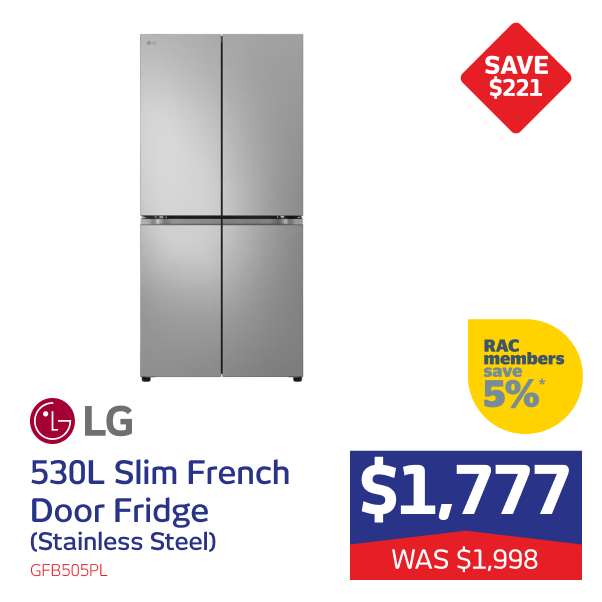 LG 530L Slim French Door Fridge